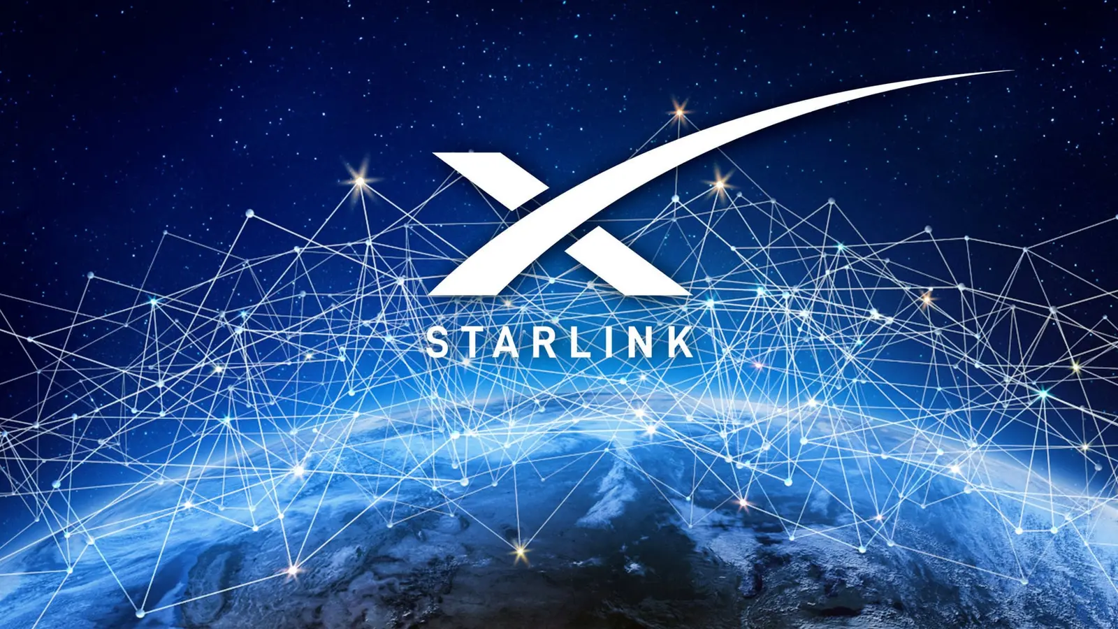 Satélite sobre la Tierra con el logotipo de Starlink