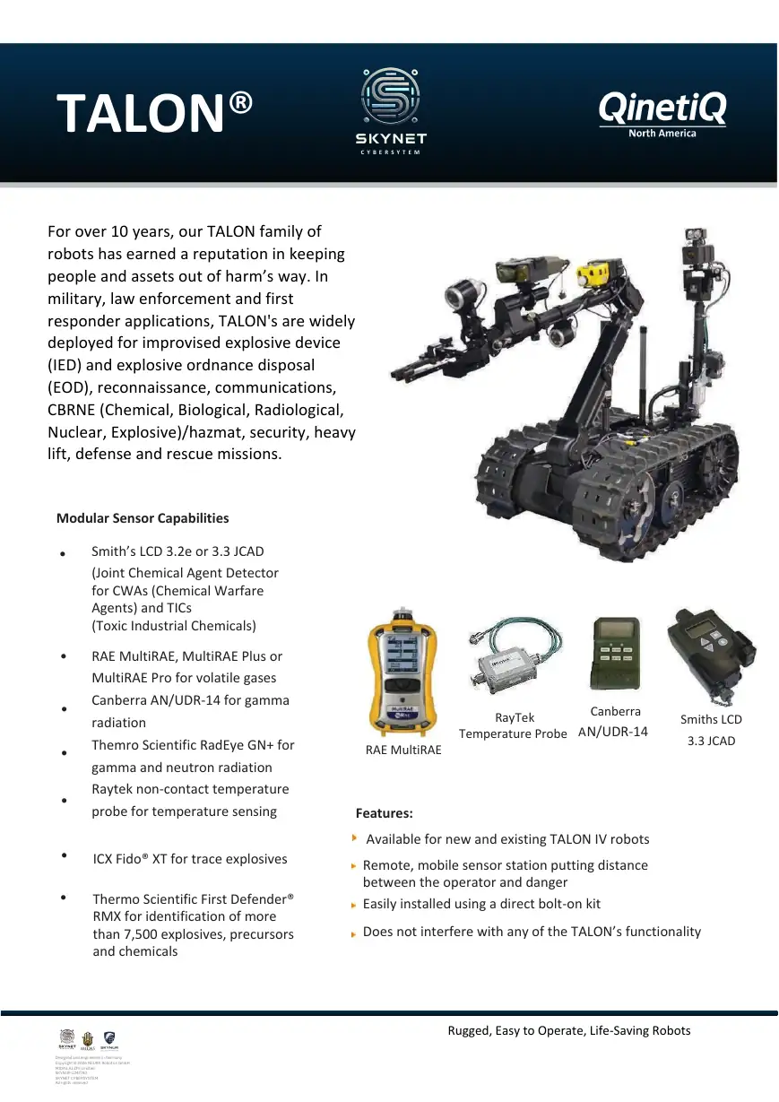 Catálogo de robótica Skynet, página 38