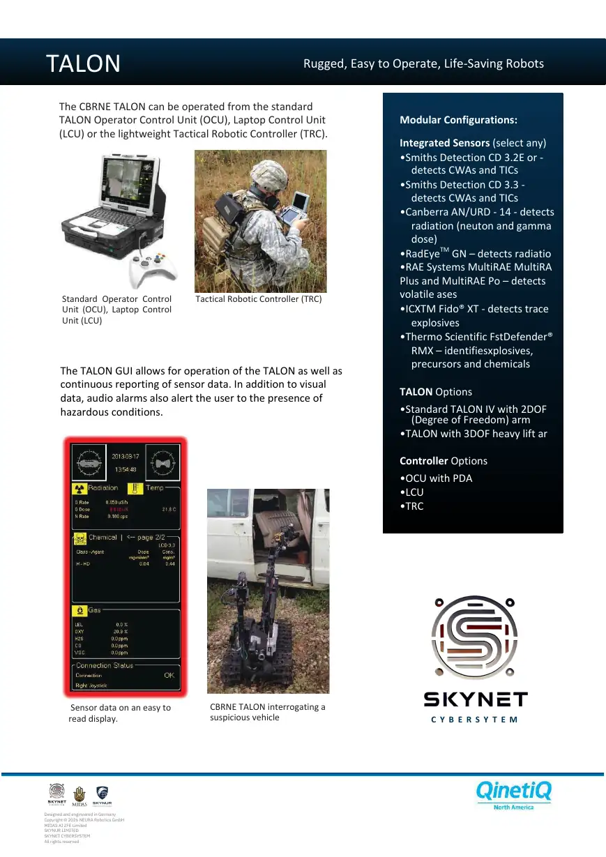 Catálogo de robótica Skynet, página 39